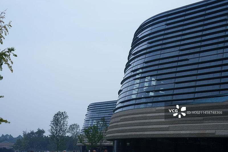 四川广汉三星堆新馆馆内外图片素材