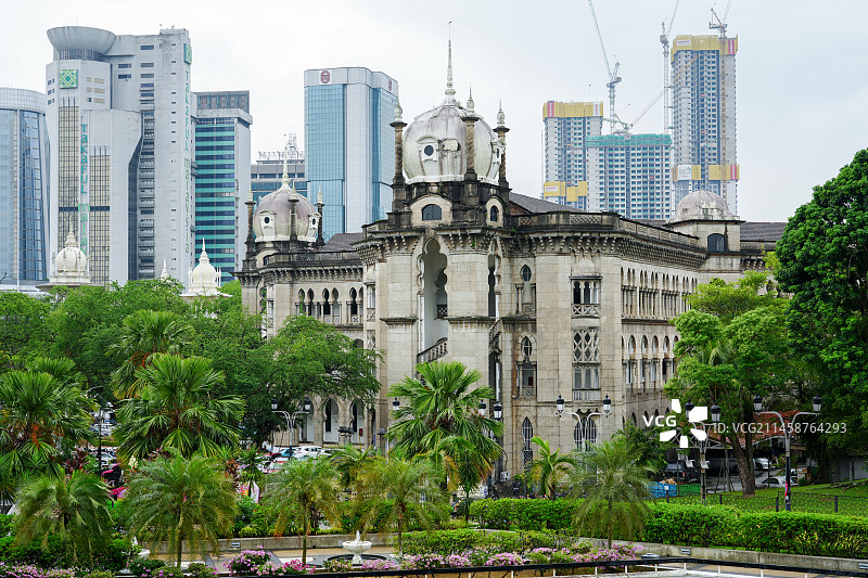 马来西亚吉隆坡老火车站仰天俯视图片素材