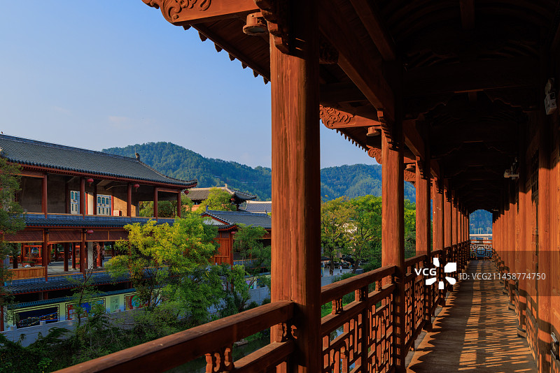 福建省龙岩市长汀古城图片素材