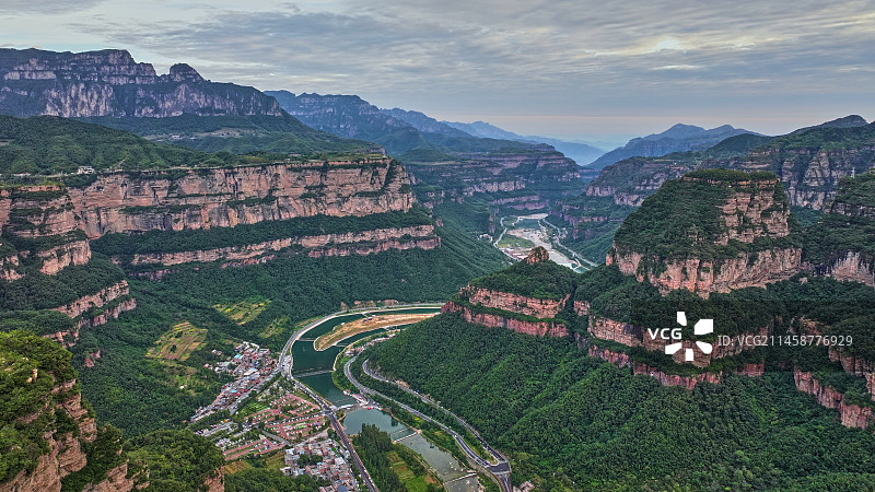 航拍太行山图片素材