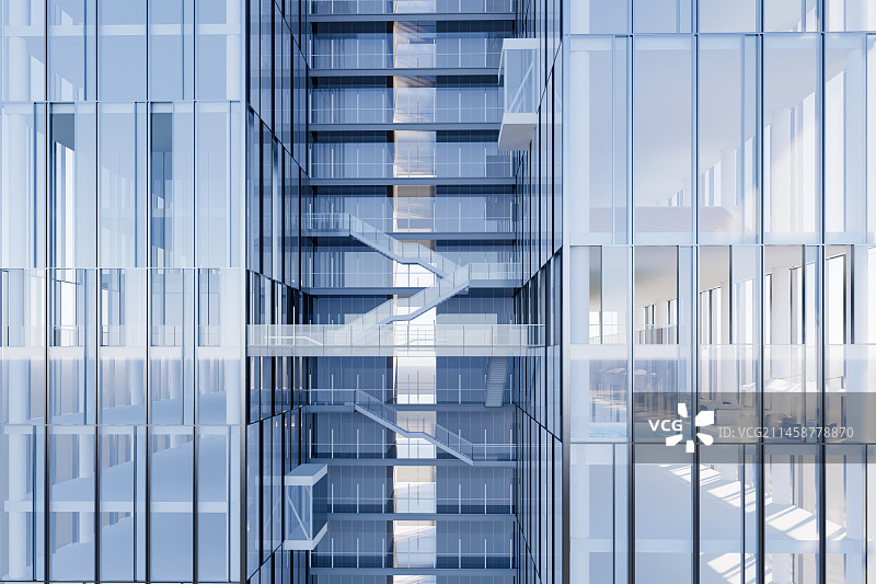 现代城市商务区写字楼建筑外部特写图片素材
