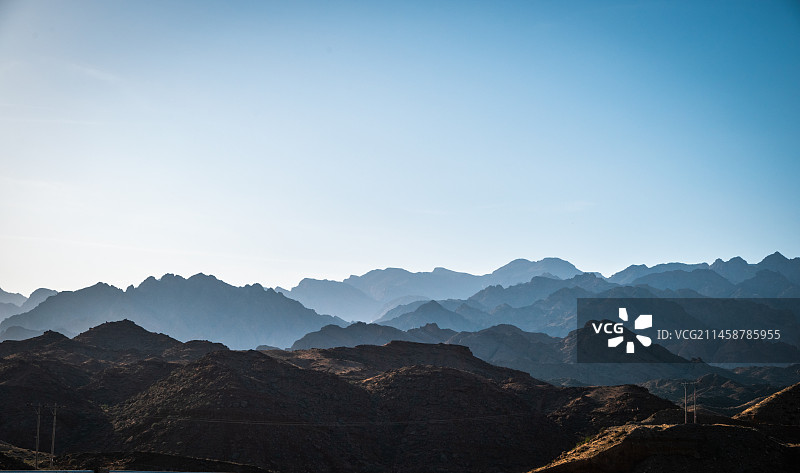 巴彦淖尔乌拉特后旗阴山山脉图片素材