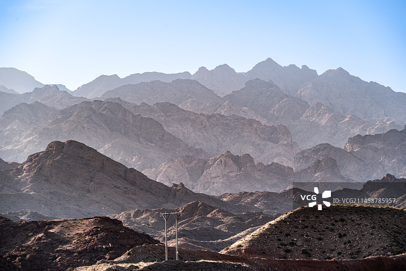 巴彦淖尔乌拉特后旗阴山山脉图片素材