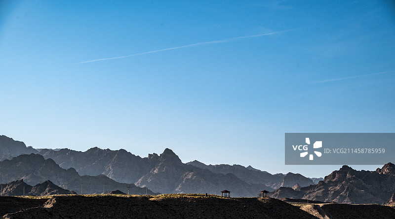 巴彦淖尔乌拉特后旗阴山山脉图片素材