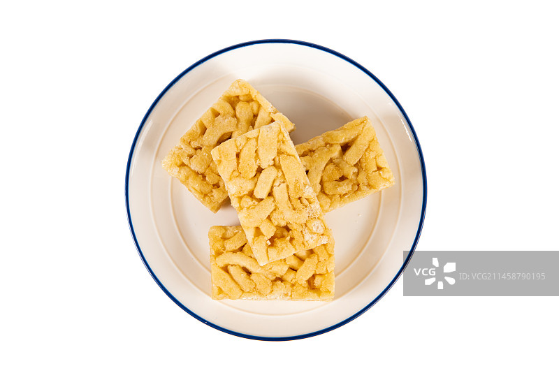 白色背景上的沙琪玛图片素材