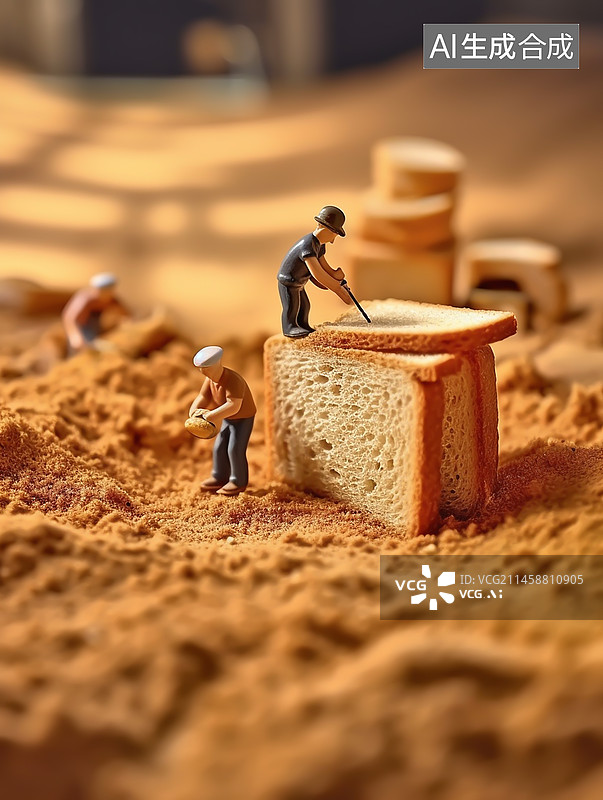 【AI数字艺术】创意微距模型人物静物摄影图片素材