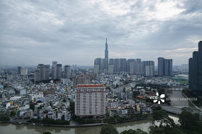 胡志明市地标塔 81图片素材