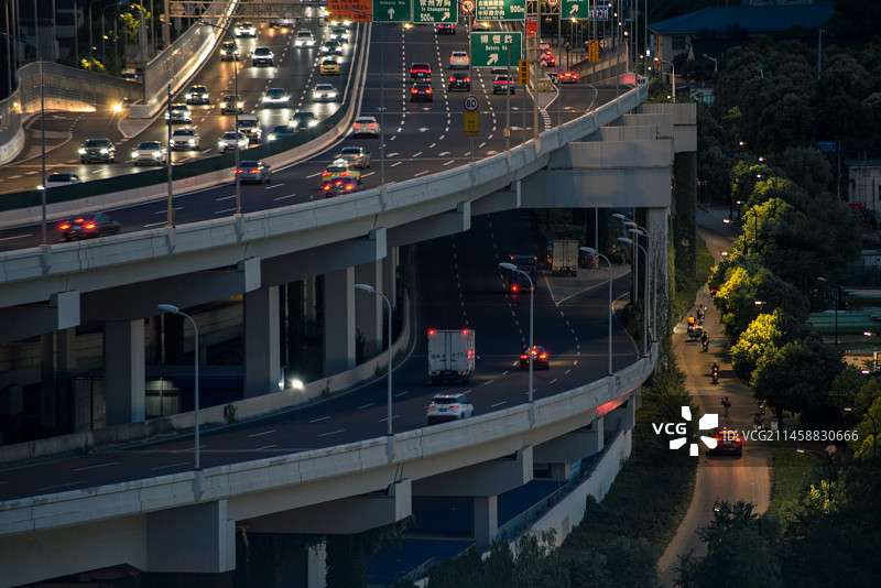 高架路高架桥车流交通运输图片素材