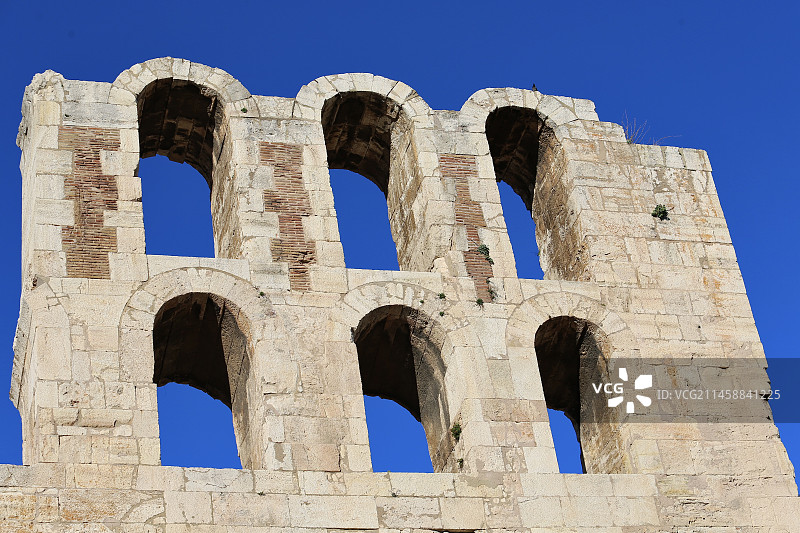 卫城建筑遗址局部细节图片素材
