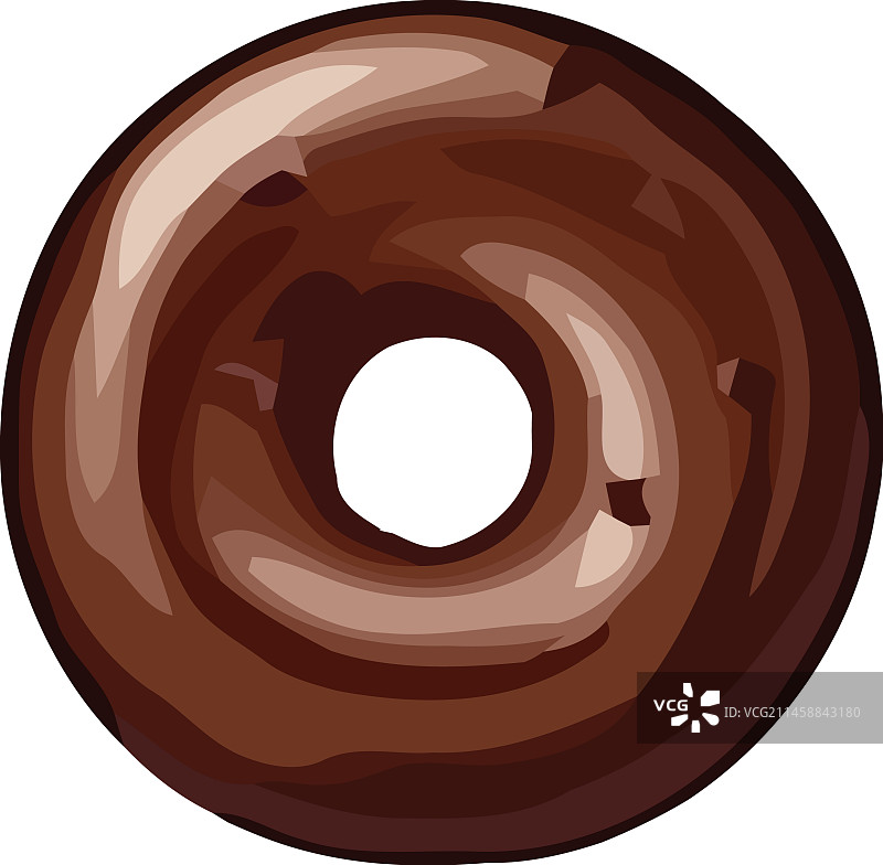 巧克力糖霜甜甜圈图标图片素材