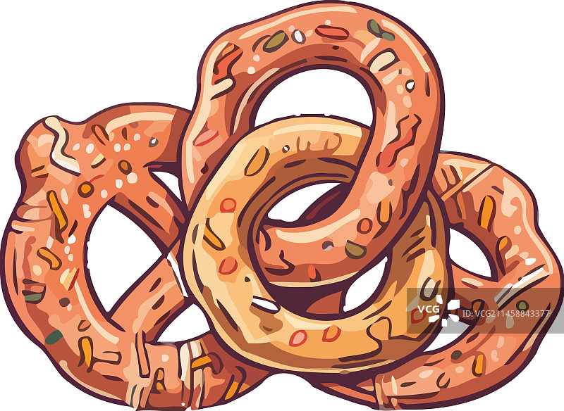 美食甜点椒盐卷饼图标图片素材