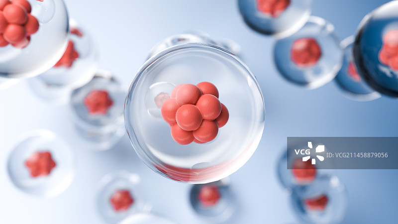 细胞与生物科技概念3D渲染图片素材