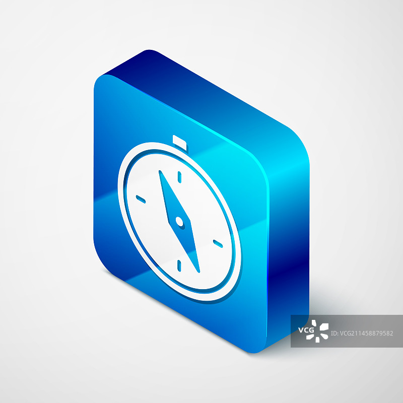 2.5D指南针图标，灰色背景图片素材