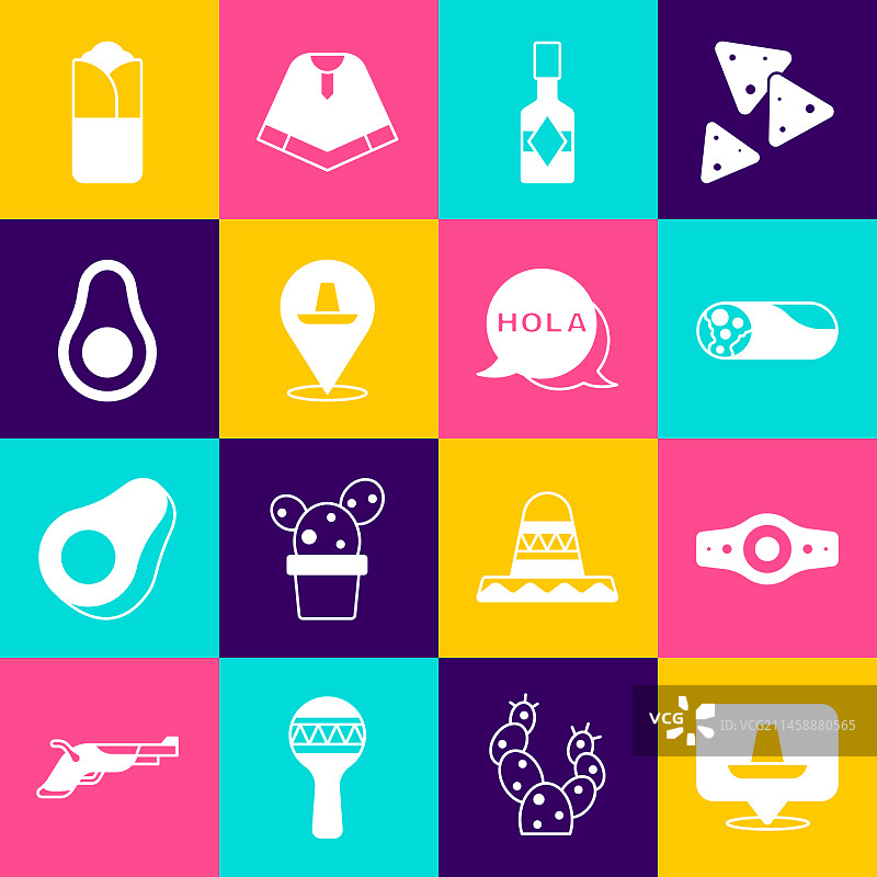 墨西哥阔边帽、摔跤锦标赛腰带图片素材