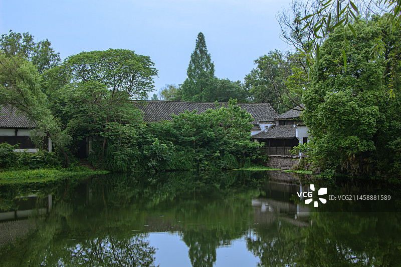 西溪湿地福堤图片素材