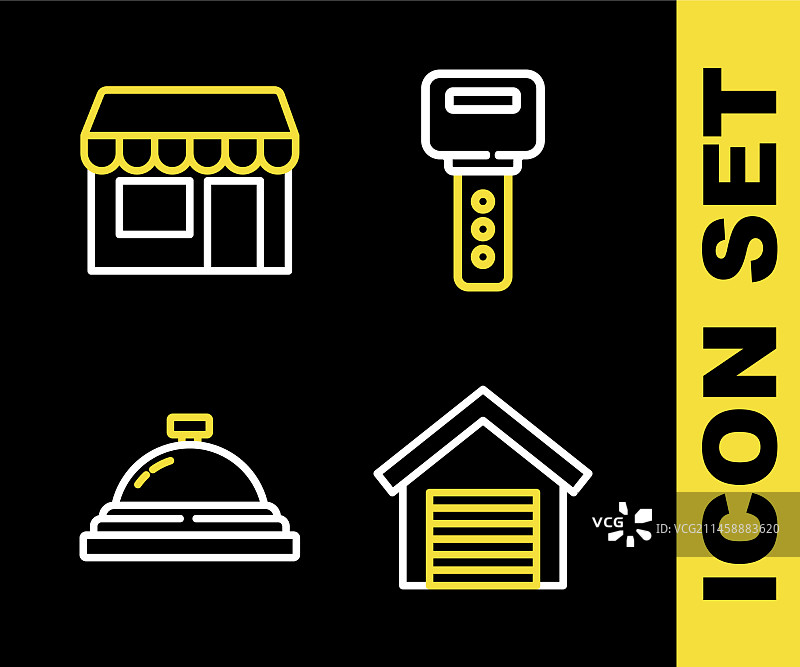 房屋钥匙车库酒店服务铃图片素材