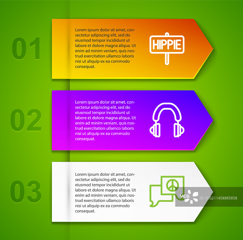 耳机与语音聊天气泡和平线条图片素材