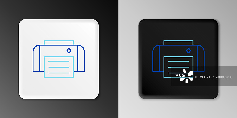 灰色背景上的行式打印机图标图片素材