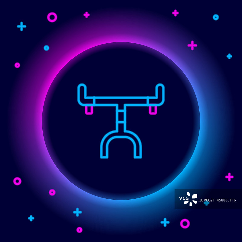 发光霓虹灯自行车把手图标图片素材