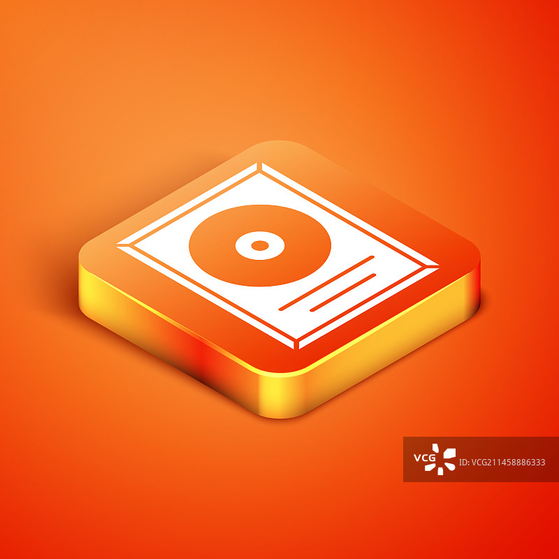 2.5D框架中的CD光盘奖励图标图片素材