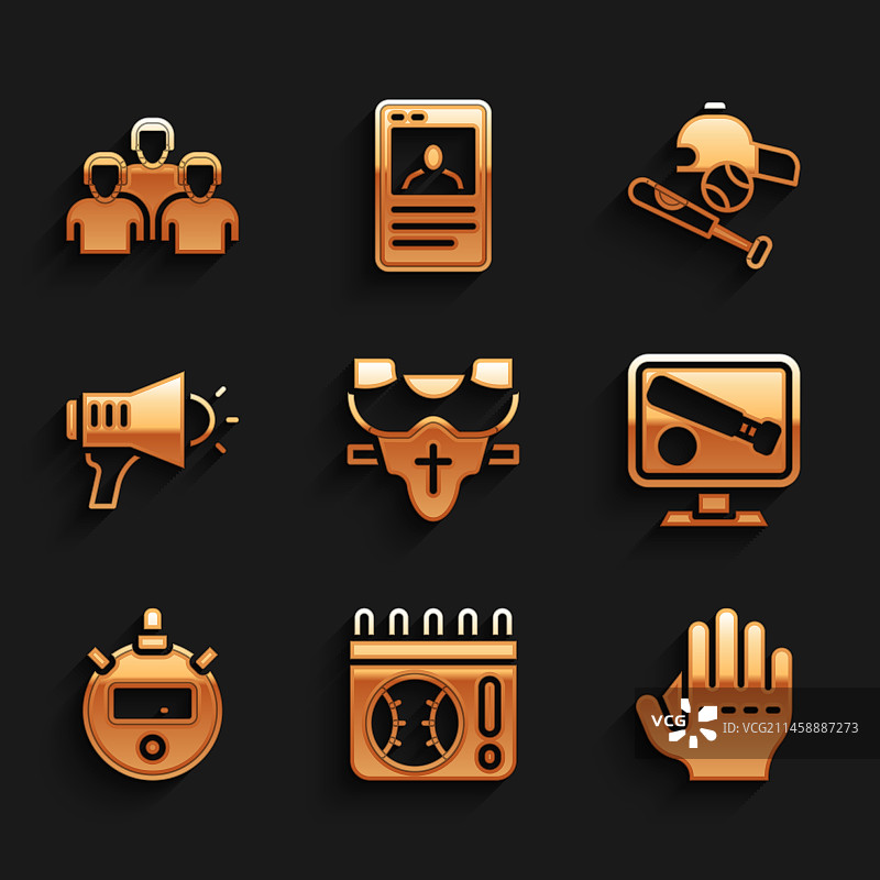 球员护胸日历棒球套装图片素材