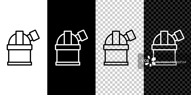 天文观测台图标线条图片素材