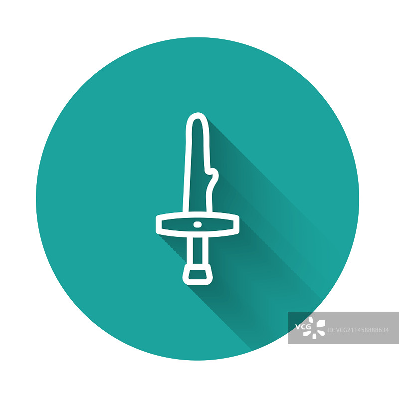 白色线条匕首图标图片素材