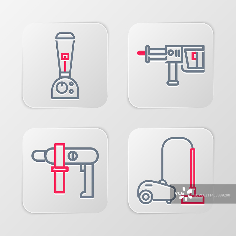 真空吸尘器电钻机组合图片素材