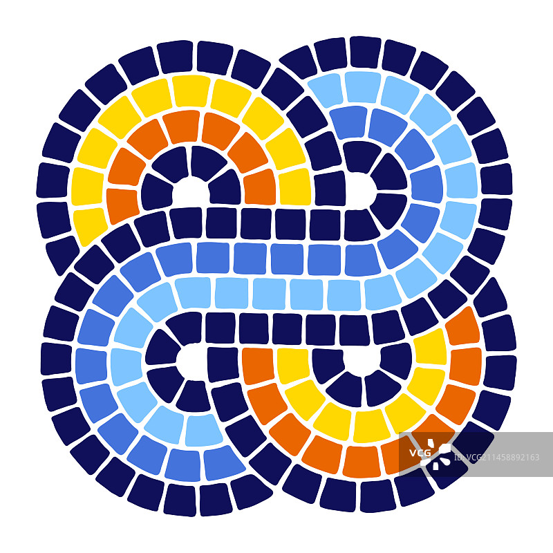 复古陶瓷石材马赛克装饰元素图片素材