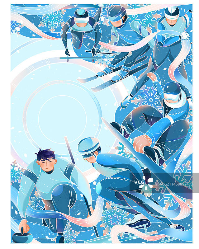 冬奥会-蓝色之梦图片素材
