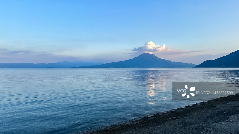 日本樱岛火山图片素材