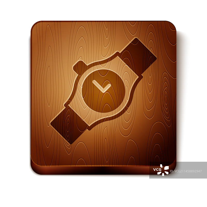 棕色腕表图标（白色背景）图片素材