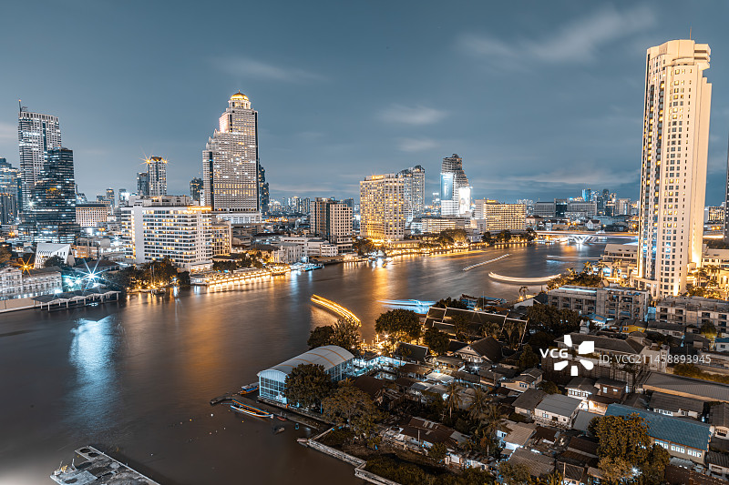 湄南河之夜图片素材