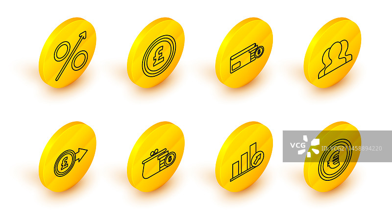 带欧元符号时间表硬币线条组合图片素材