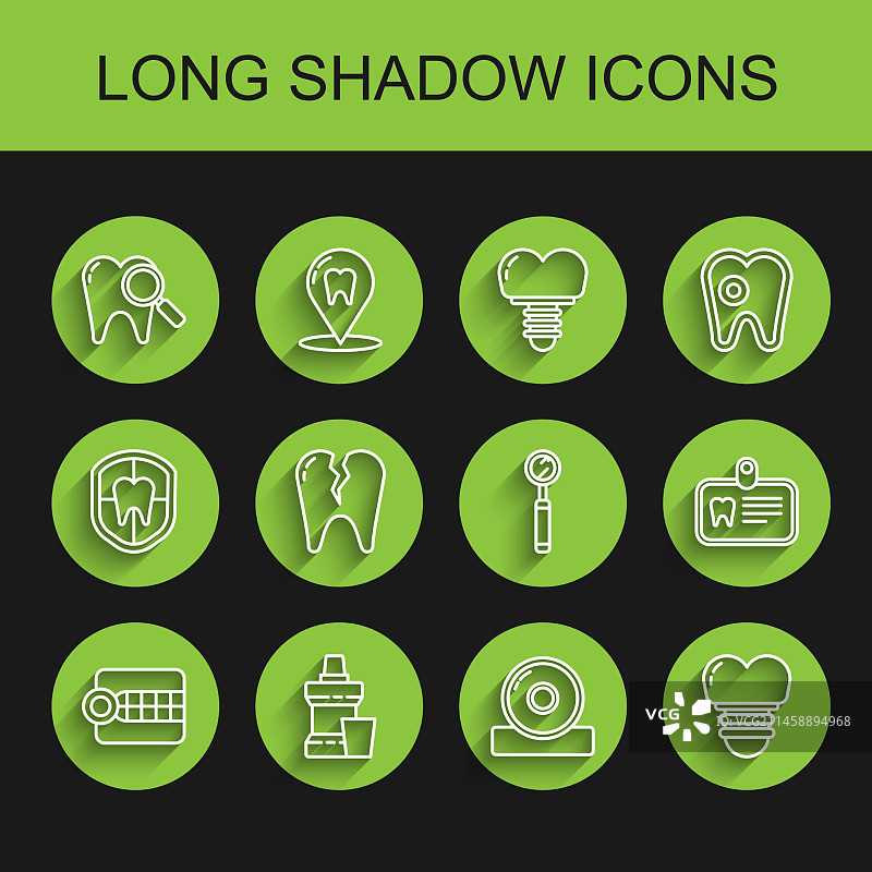 假牙模型漱口水塑料瓶线条图标合集图片素材