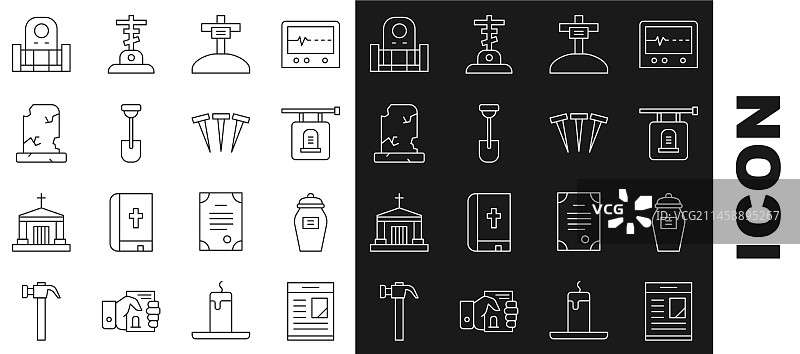 讣告、骨灰瓮和标牌图片素材