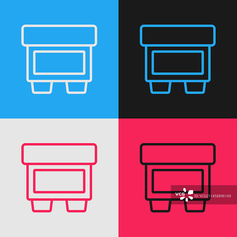 波普艺术风格线条电气保护保险丝图片素材