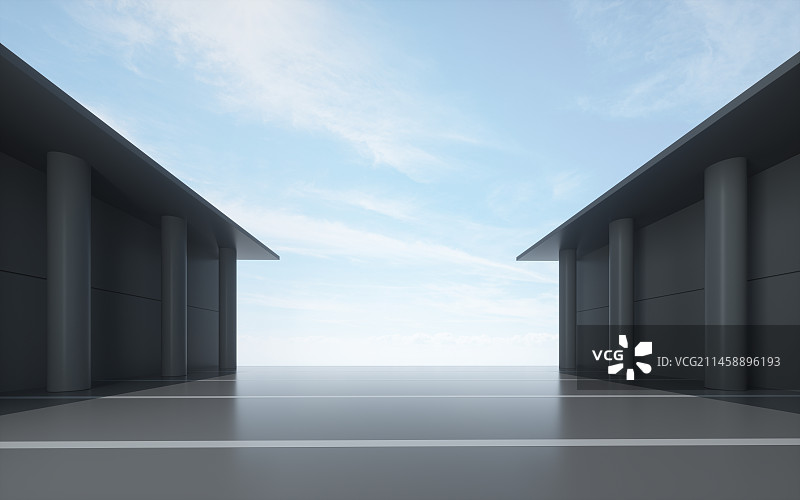 3d图形空间场景广场背景图片素材