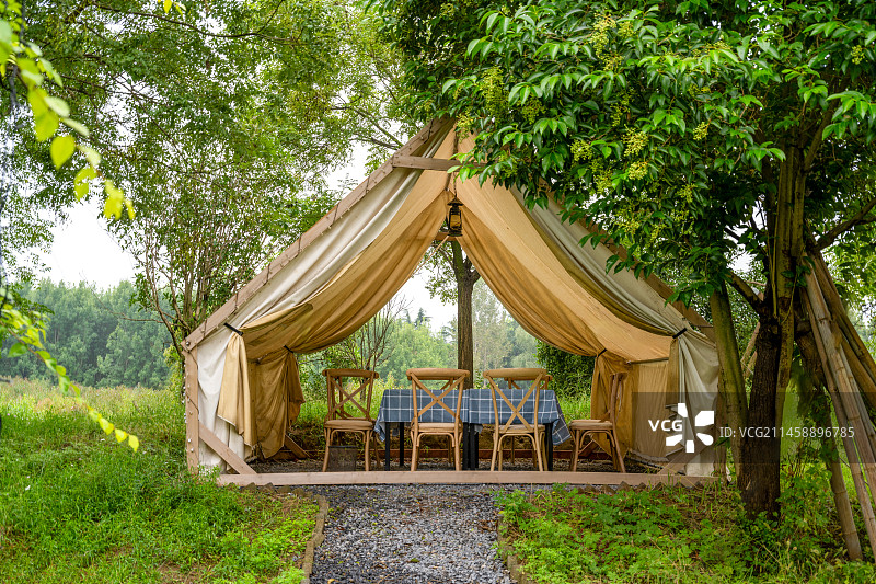 户外露营基地帐篷图片素材