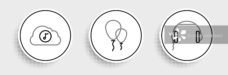 耳机、音乐流媒体服务系列图片素材