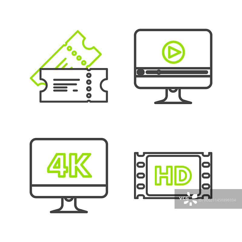 4K电影胶片电脑边框素材图片素材