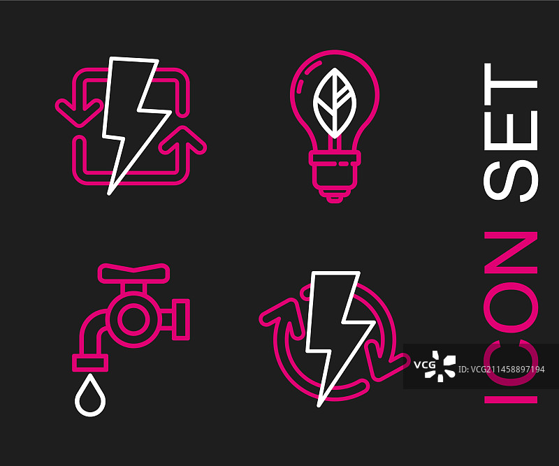 充电线路水龙头灯泡图片素材