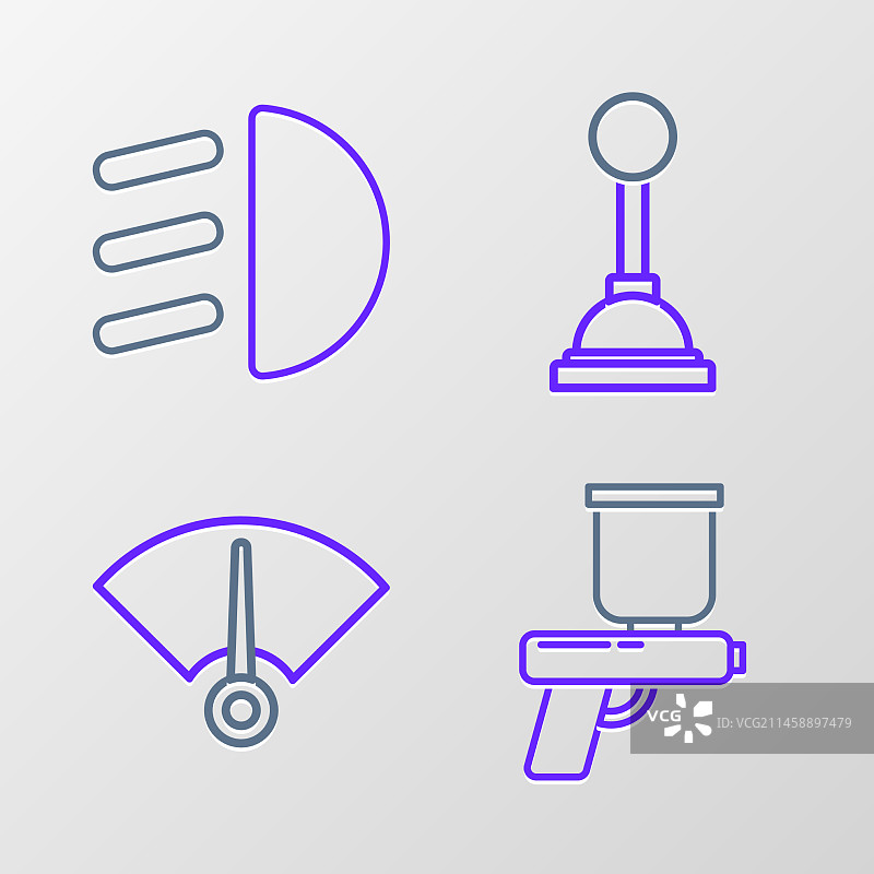 喷漆枪和车速表齿轮组合图片素材
