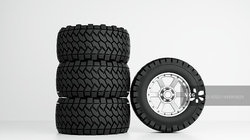 背景上的汽车轮胎图片素材