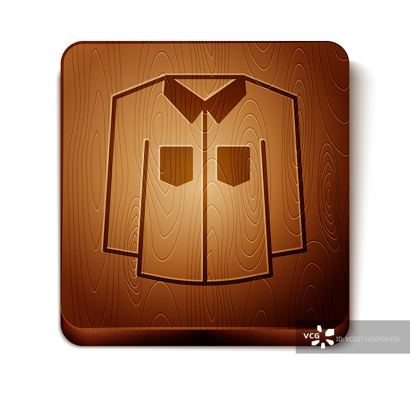 白色背景上的棕色衬衫图标图片素材