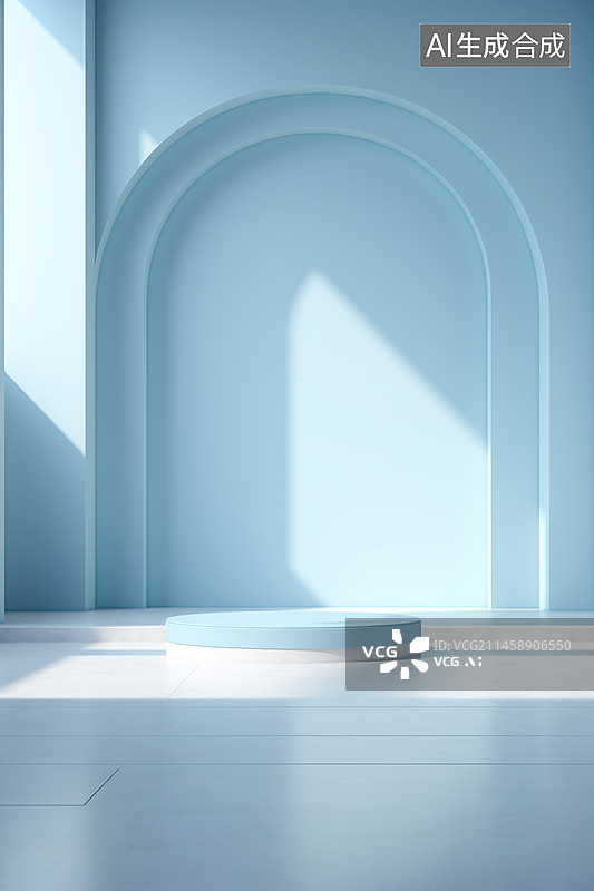【AI数字艺术】白色展示空间图片素材