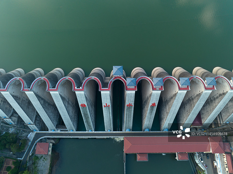 安徽金寨梅山水库大坝图片素材