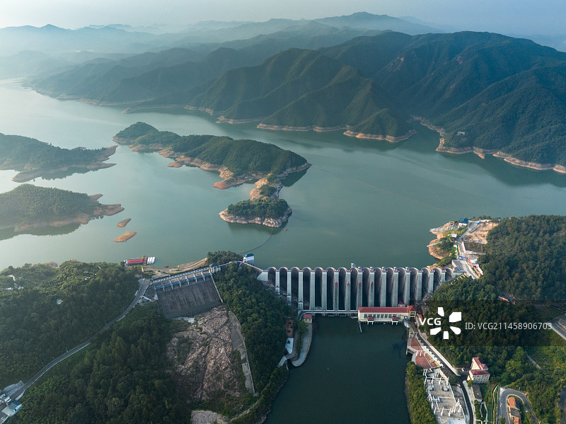 安徽金寨梅山水库大坝图片素材