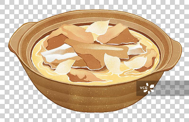 二十四节气处暑美食处暑百合鸭元素图片素材