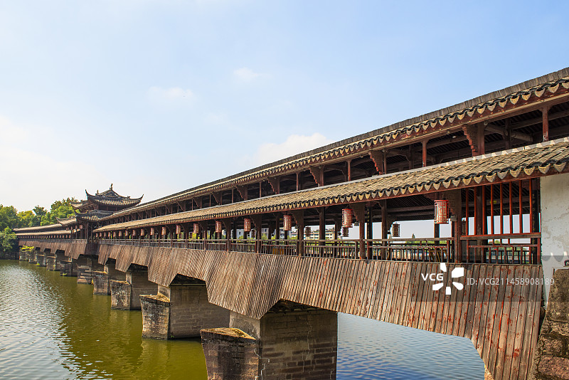 永康西津桥 石墩木廊桥 廊桥 古廊桥 西津桥图片素材